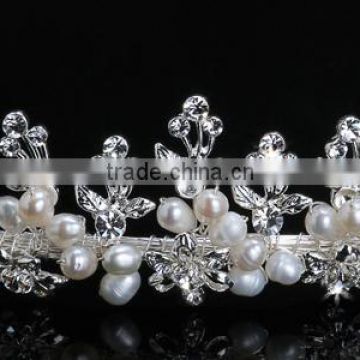 Lovely style small rhinestone flower pearl beauty headband for party