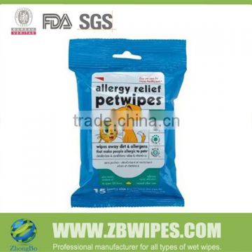 Pet Products Relieve Allergy Cleaning Wipes for Pet