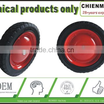 PU 10" METAL Puncture Proof Wheel Barrow Tyre Light foam WITH 1" BORE/ball bearing steel wheel