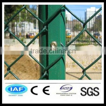 wind resistance green PVC chain link fence factory