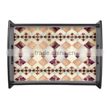 High end quality best selling special newest designed Horn inlay rectangular serving Tray from Vietnam