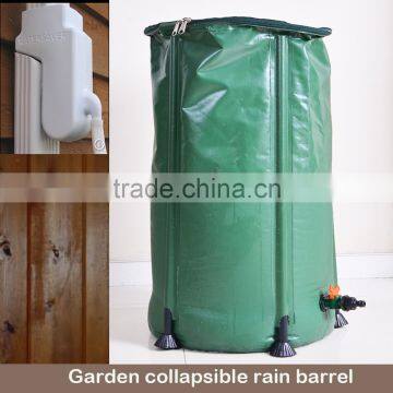 Very Flexible Collapsible rain barrel with faucet and downspouts