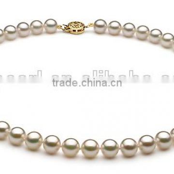 fashion AAA 7.5-8mm white color Akoya pearl necklace