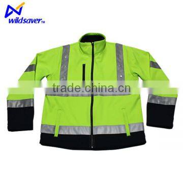 Traffic safety wear long sleeve jacket for road working