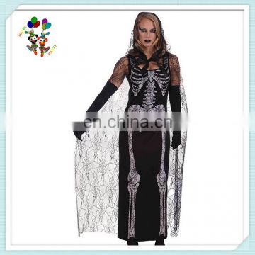 Spider Net Halloween Party Fancy Dress Hooded Chiffon Capes HPC-0550