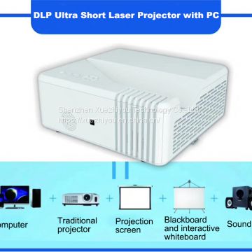 Highly Integrated Projector DLP All In One Built-in Intel PC 3600Lumens Projection Ultra-short For Presentation