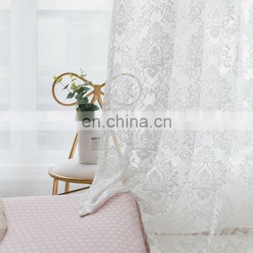 New European jacquard living room bedroom sheer curtain