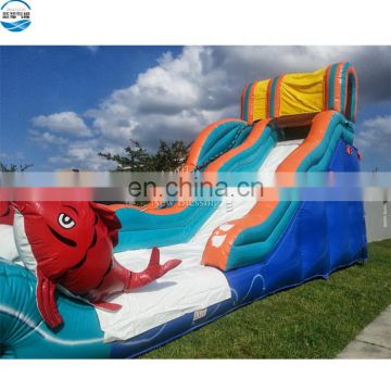 Outdoor big kahuna inflatable water slide for kid, Inflatable pool backyard water slide for sale