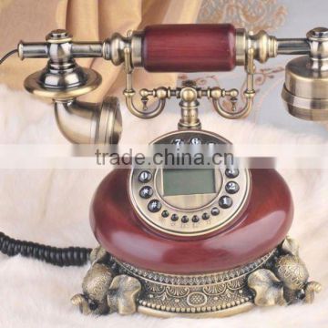 Wooden noble retro telephone