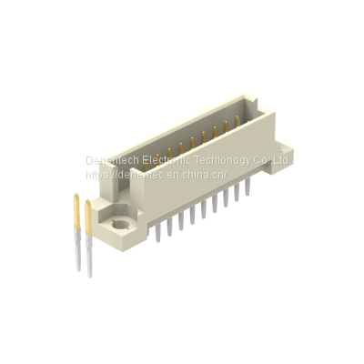 Denentech Customized Hardware Parts 2.54mm Pitch straight 20 Pin DIN 41612 Connector for pcb