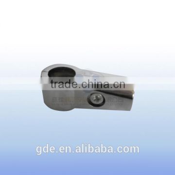 2 way round chrome metal pipe connector