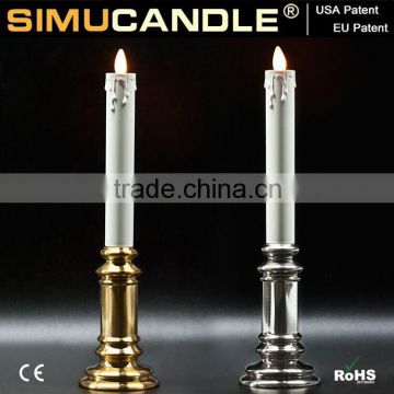 Battery Operated Taper Candle with Timer and USA, EU patent
