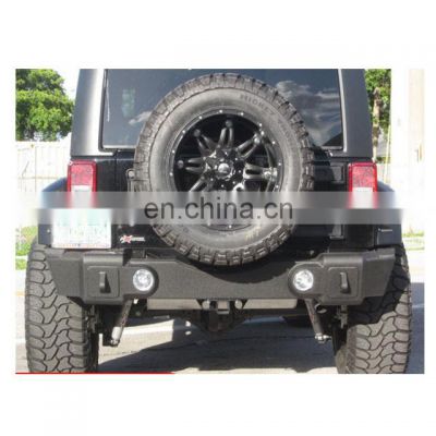 Rear bumper with tire carrier for jeep wrangler jk wtih D-rings