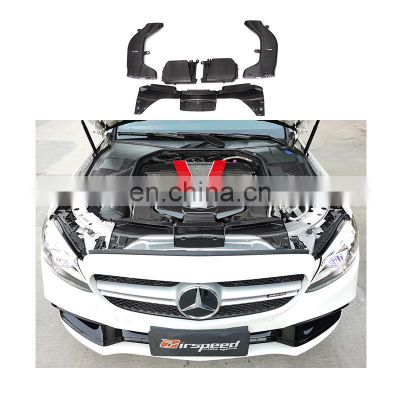 Customized Design Dry Carbon Fiber Auto Parts 3K Twill Air Intake Kit For BENZ AMG C43