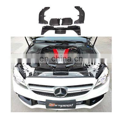 Customized Design Dry Carbon Fiber Auto Parts 3K Twill Air Intake Kit For BENZ AMG C43