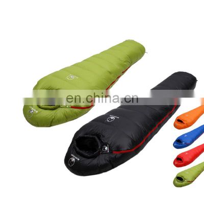 Thickening fill four holes white goose down sleeping bags outdoor camping mountaineering special camping bag movement