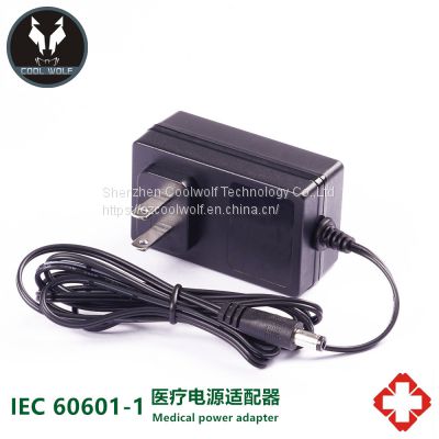 Us Plug IEC/En 60601 ETL Certified Wall Mount 24V1A Switching Power Supply 36V 9V Medical Grade Chargers 12V 2A 3A 4A AC DC Adapter
