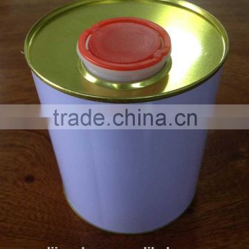 1 Liter printed round oil tin can / 1L gallon tin can / 400g tin can price