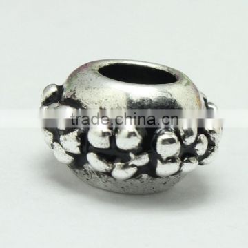 Popular Pdora Old-fashioned Jewelry Large Hole Beads, Zinc Alloy Large Hole Metal Slide Beads for Necklace and Bracelets