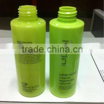 Transparency,forsted green plastic 150ml latex bottle