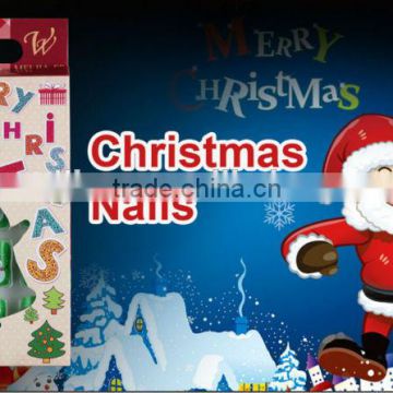 2014 Christmas artificial nail art tips and stickers