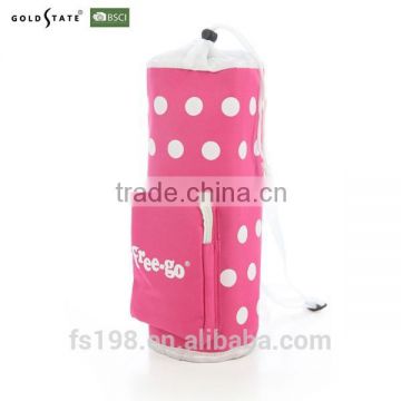 Easy carry pink drink cooler bag