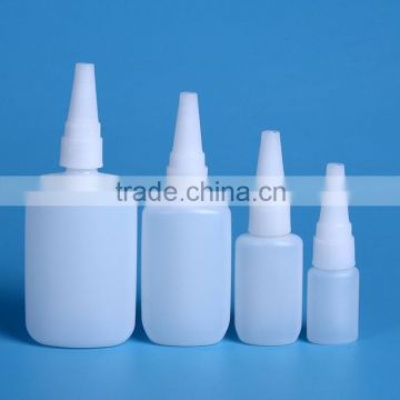 Clear HDPE plastic bottle packing for hot melt