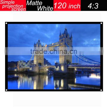 New simpl matte white 120 inch wall mount projector screen