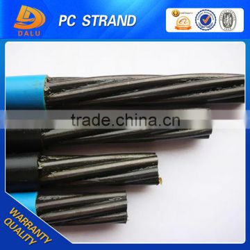 12.7-15.24mm unbonded pc steel strand made in china