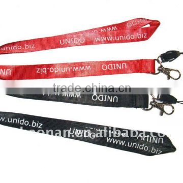 Promotion screen printed mobile phone neck straps
