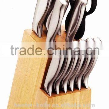 Stainless Steel Knife Set -12Pcs With Wooden Block