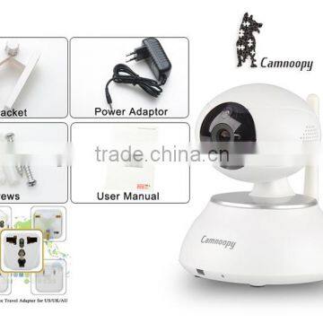 Onvif H.264 PT pan&tilt Wireless PT ip camera Two-way audio 128GB SD card ip pinhole camera Max 64ch wireless alram sensor