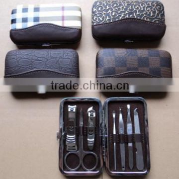 MRT-051 7pcs PU bag stainless steel quality manicure set
