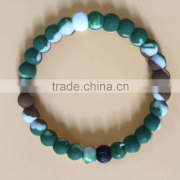 colorful silicone pearl silicone beaded bracelet