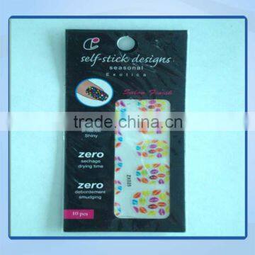 hot sale 3D crystal nail stickers, pvc nail sticker