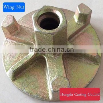 Dia80mm Three Wings Galvanized Formwork Wing Nut With Stiffeners