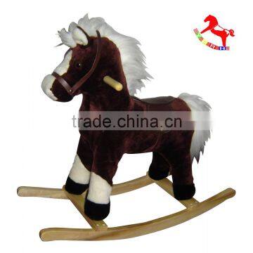 74*30*58cm Adorable cosy Mini Clydesdale Rocker - Plush Rocking Horse with foaming mould
