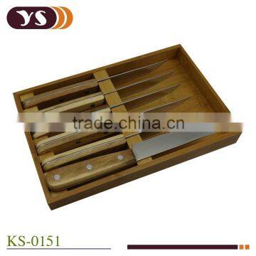 4pcs steak knife set with bamboo box