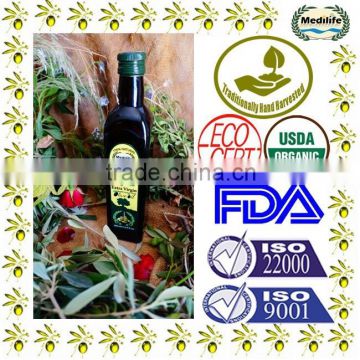 Organic Extra Virgin Olive Oil, High Quality Tunisian Olive Oil, Pure olive oil, 100% Organic Extra Virgin Olive Oil 500 mL.