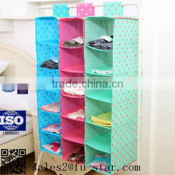 Household 6 shelf non woven folding hanging organizer