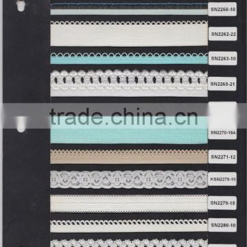 Knitted Elastic webbing for garment accessories