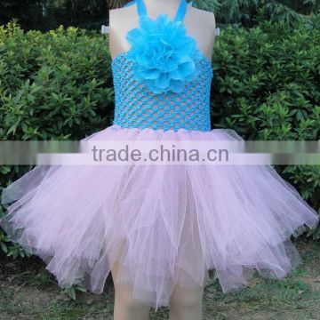 popular kids party wear girl dress lovely tutu dress with tube top baby flower tutu dresses