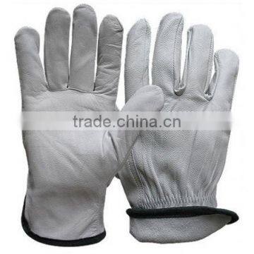 Cow grain leather driving gloves