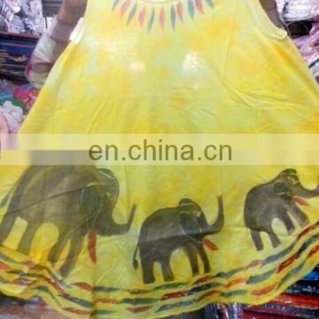 latest design animal print tie dye beach dress wholesale dress 2016 elephant print dress