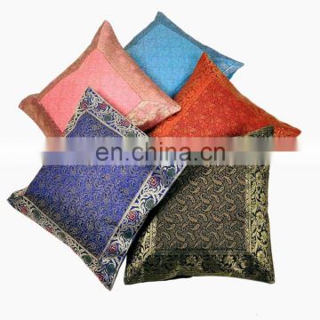 Shiny Banarasi Jacquard Brocade Cushion Cover Cushion Case from India