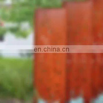 Chinese high quality rusted weathering steel screen used for garden and home