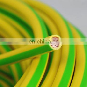 PVC insulation 1.5mm2 2.5mm2 4mm2 6mm2 10mm yellow green ground wire