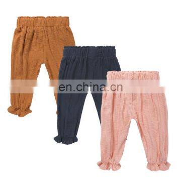 Softest Kids Ruffle Pants Various Colors Linen Cotton Kids Trousers