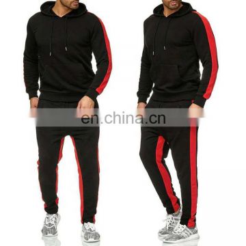 New autumn and winter men's Mosaic sports casual set street trend fitness sportswear hoodie suit