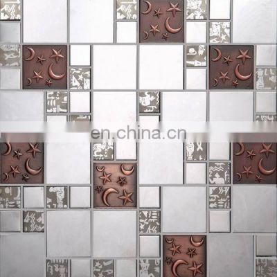 glass mosaic mix stone golden style middle east customer favor